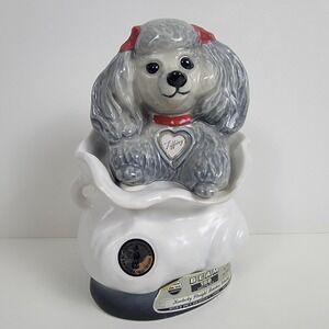 Jim Beam Tiffiny Poodle Decanter 100 Months Old Kentucky Bourbon Whiskey